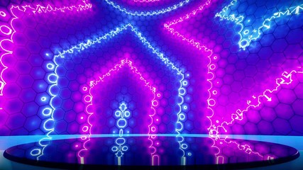 Wall Mural -  3d render of Disco Dancing Stage Background