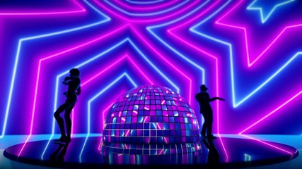 Wall Mural -  3d render of Disco Dancing Stage Background