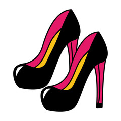 Sticker - high heel shoes fashion