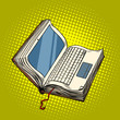 © studiostoks - book laptop electronic library, online education