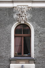 Art Nouveau window in Riga, Latvia