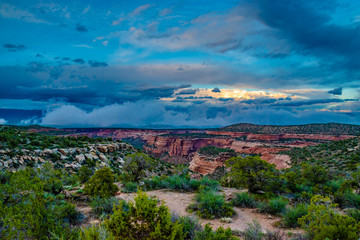 Wall Mural - Beautiful Sunset on Colorado National Monument in Fruita, Colorado 