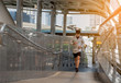 © sunti - The man Morning jogging on the overpass