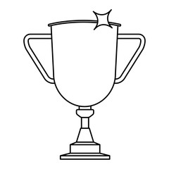 cup trophy icon black and white