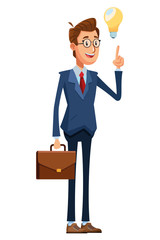 Wall Mural - businessman with briefcase