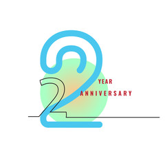 2 year anniversary logo design vector