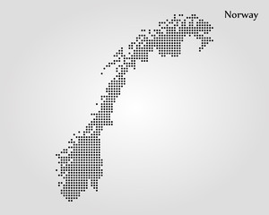 Wall Mural - Map of Norway. Vector illustration. World map