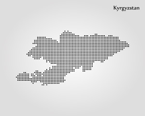 Poster - Map of Kyrgyzstan. Vector illustration. World map