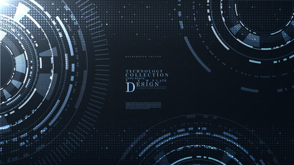 Wall Mural - technology abstract illumination interface background template copy space vector
