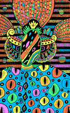Extraterrestrial Creature - Surreal Fantastic Colrful Drawing. Hand Drawn Psychedelic Illustration. Vector Artwork