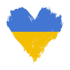 Wall Mural - Brushstroke painted flag of Ukraine