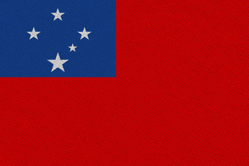 Wall Mural - Samoa fabric flag