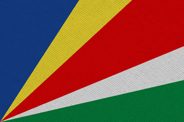 Wall Mural - Seychelles fabric flag