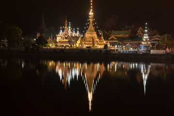 temple in pai, april 2019. thailand, northern province
