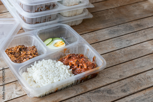 Conveniently Packed Delicious Nasi Lemak Meal For Take Away