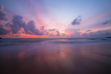 Sunset on the beach at Thailand 