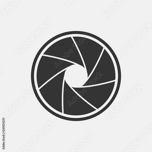 Cuadros en Lienzo Aperture vector icon illustration sign