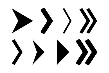 Aufkleber - Set of black arrows on a white background