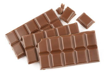 Wall Mural - chocolate on white background