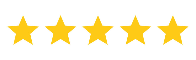 Wall Mural - five stars rating.