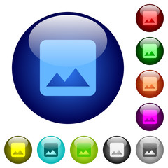 Poster - Single image color glass buttons