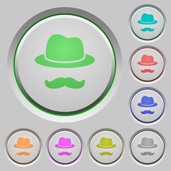 Sticker - Incognito with mustache push buttons