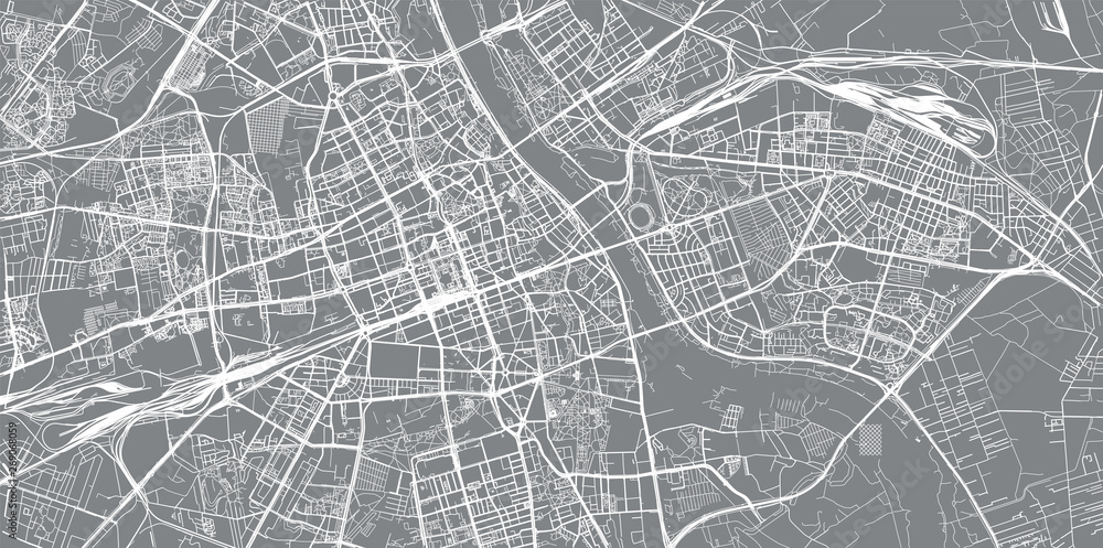 mapa warszawy wektor Obraz premium Mapa miasta miejski wektor Warszawa, Polska  mapa warszawy wektor Obraz premium Mapa miasta miejski wektor Warszawa, Polska