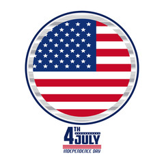 Sticker - USA independence day card