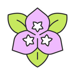 Sticker - Bougainvillea flower color icon