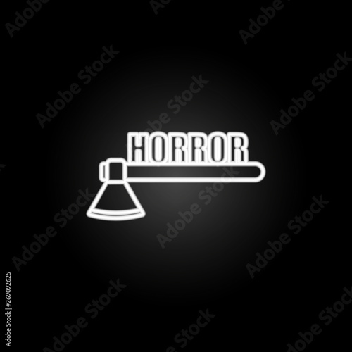 Fotomural logo horror games neon icon