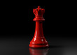 © Andrii - Red queen chess, standing against black background. Chess game figurine. leader success business concept. Chess pieces. Board games. Strategy games. 3d illustration, 3d rendering