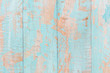 canvas print picture - Blauer Holzhintergrund mit abblätternden Farbe 