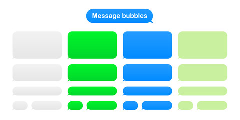 Canvas Print - Message bubbles design template for messenger chat. Vector stock illustration.