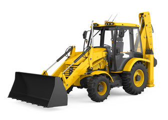 Wall Mural - Backhoe Loader Isolated