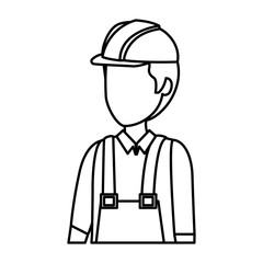 Poster - builder worker with helmet