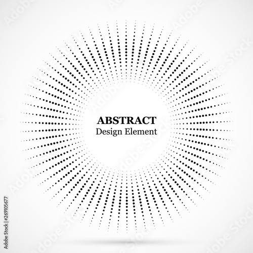 Halftone dotted background circularly distributed. Halftone effect vector pat...