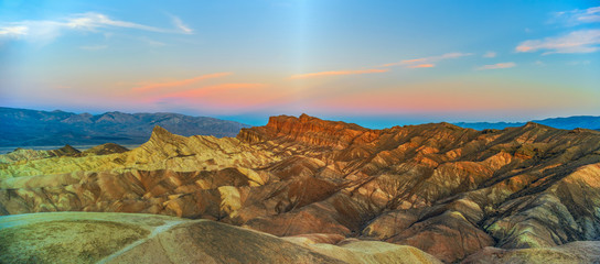Wall Mural - Zabriskie Point at sunset.Death Valley National Park.California.USA