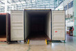 © ekkaluck - The container inside warehouse on shipment area.