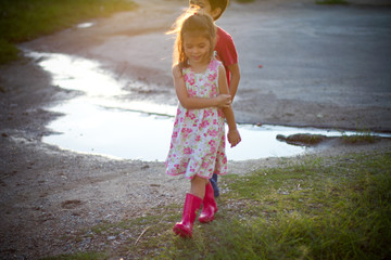 little girl on the park