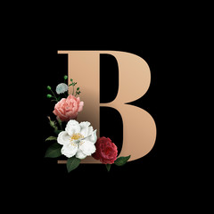 Sticker - Floral letter B font