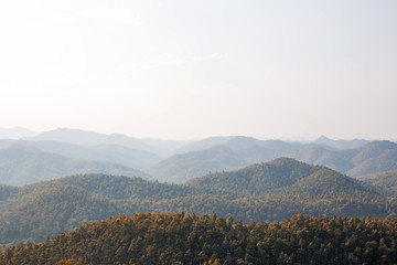 Wall Mural - Blue sky and mountains