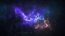 Deep Purple And Copper Abstract Fractal Universe Space Looping Background