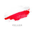 Flag of Poland. Vector illustration on white background.