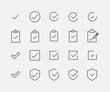 Check related vector icon set