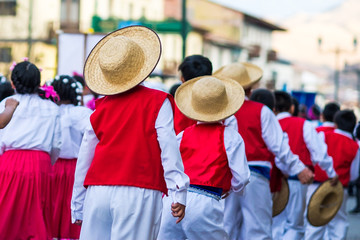 Traditional holiday on a Cusco street in Peru