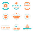 © provectors - Summer season sale badges and tags design vector retro set