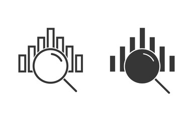 Wall Mural - Data analysis vector icon for graphic and web design.