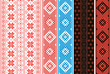 Set of Slavic ornaments. Ribbons for belts and decoration of clothing.