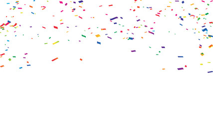 Celebration background template with confetti Colorful ribbons frame. luxury greeting rich card.