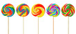 Lollipops isolated on white background